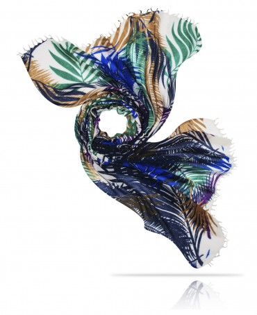 Палантин Женский W40-FEUILLE.D.ETE/BLEU